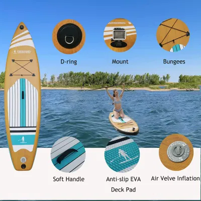 Double Layer Customized All Round Wood Inflatable Stand up Paddle Board for Sale